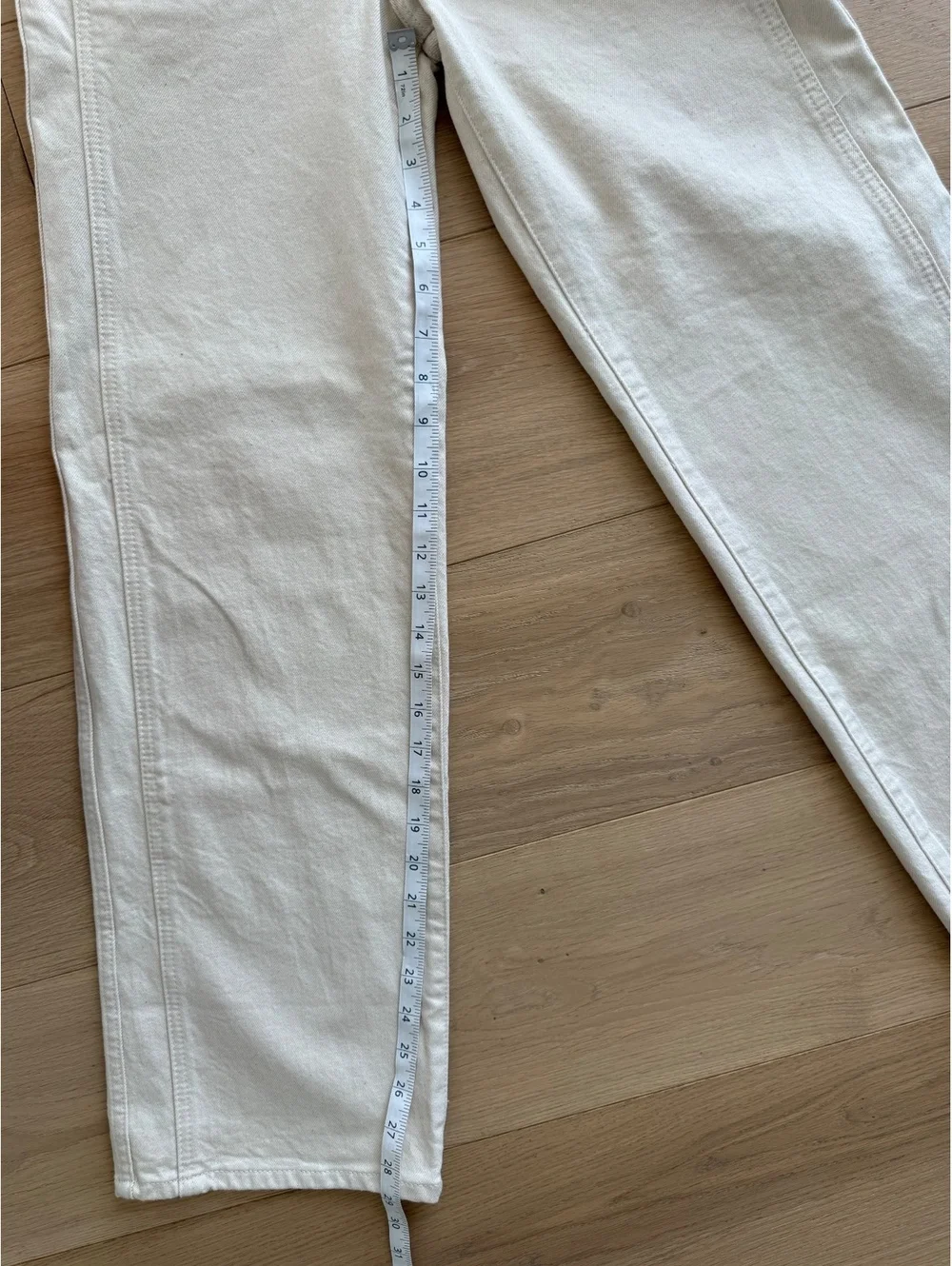 NWT J.Crew Slim-Wide High-Rise Jeans Size 25T Ecru Cream Semi-Stretch